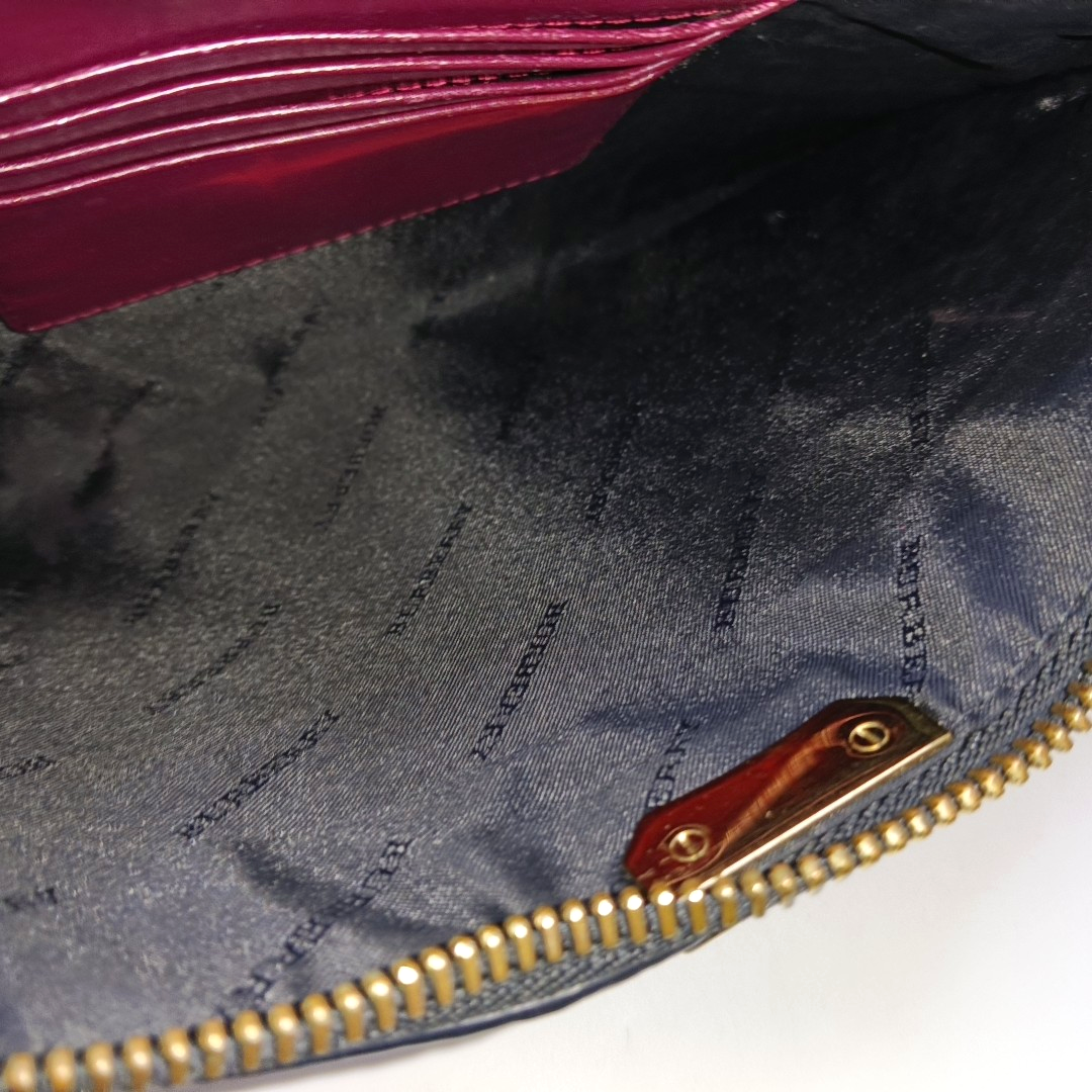 BURBERRY Mildenhall Purple Leather Shoulder and Crossbody Bag Golden hardware Removable shoulder strap-(SKU)-958378180