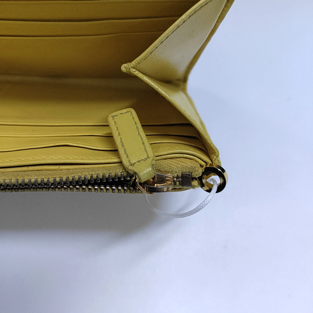 YSL CHYC Y LIGNE Yellow Cowhide Wallet Golden hardware-(SKU)-960428590