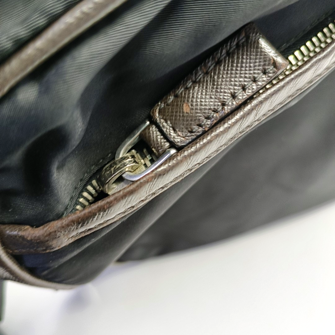 PRADA Black fabric crossbody bag shoulder bag Silver Hardware-(SKU)-953382734