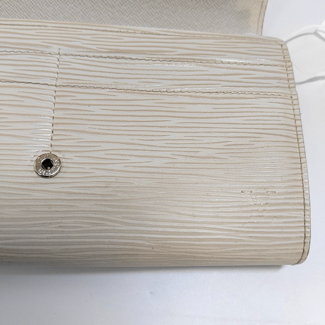 LOUIS VUITTON SARAH 米色EPI牛皮水波纹钱包 Silver Hardware-(SKU)-956137451