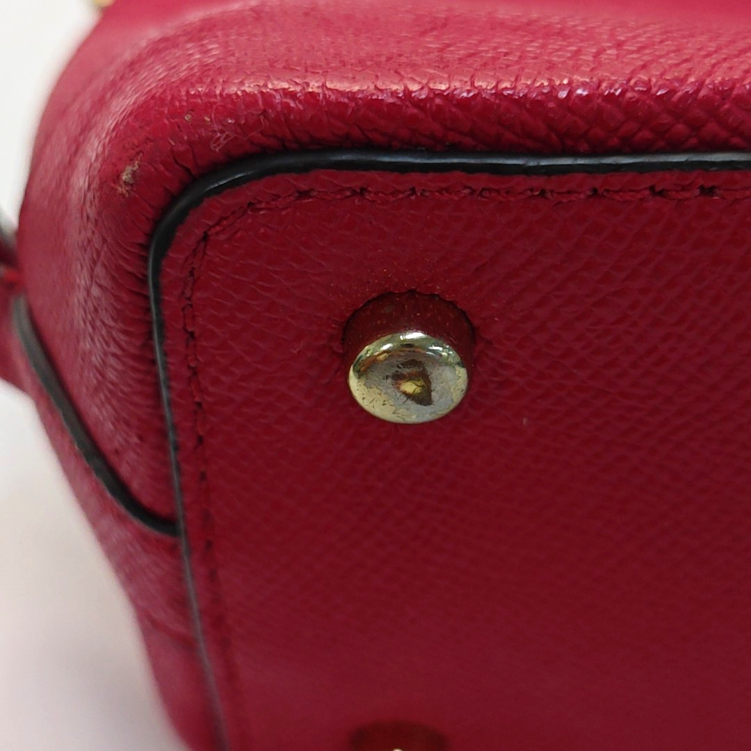 COACH SIERRA Medium size Red Leather Shoulder Bag Crossbody Tote Bag Silver Hardware Removable shoulder strap-(SKU)-948647189