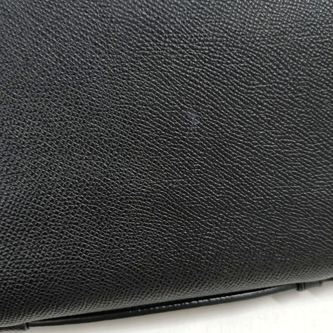 COACH Black Leather Clutch Black hardware Vintage model-(SKU)-931190990