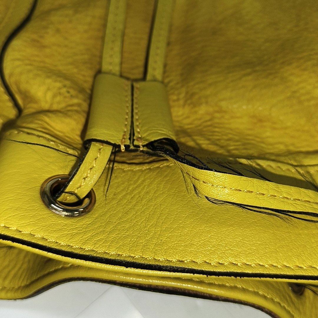 BURBERRY Northfield Yellow Leather Shoulder Bag Tote Golden hardware Removable shoulder strap-(SKU)-14373312