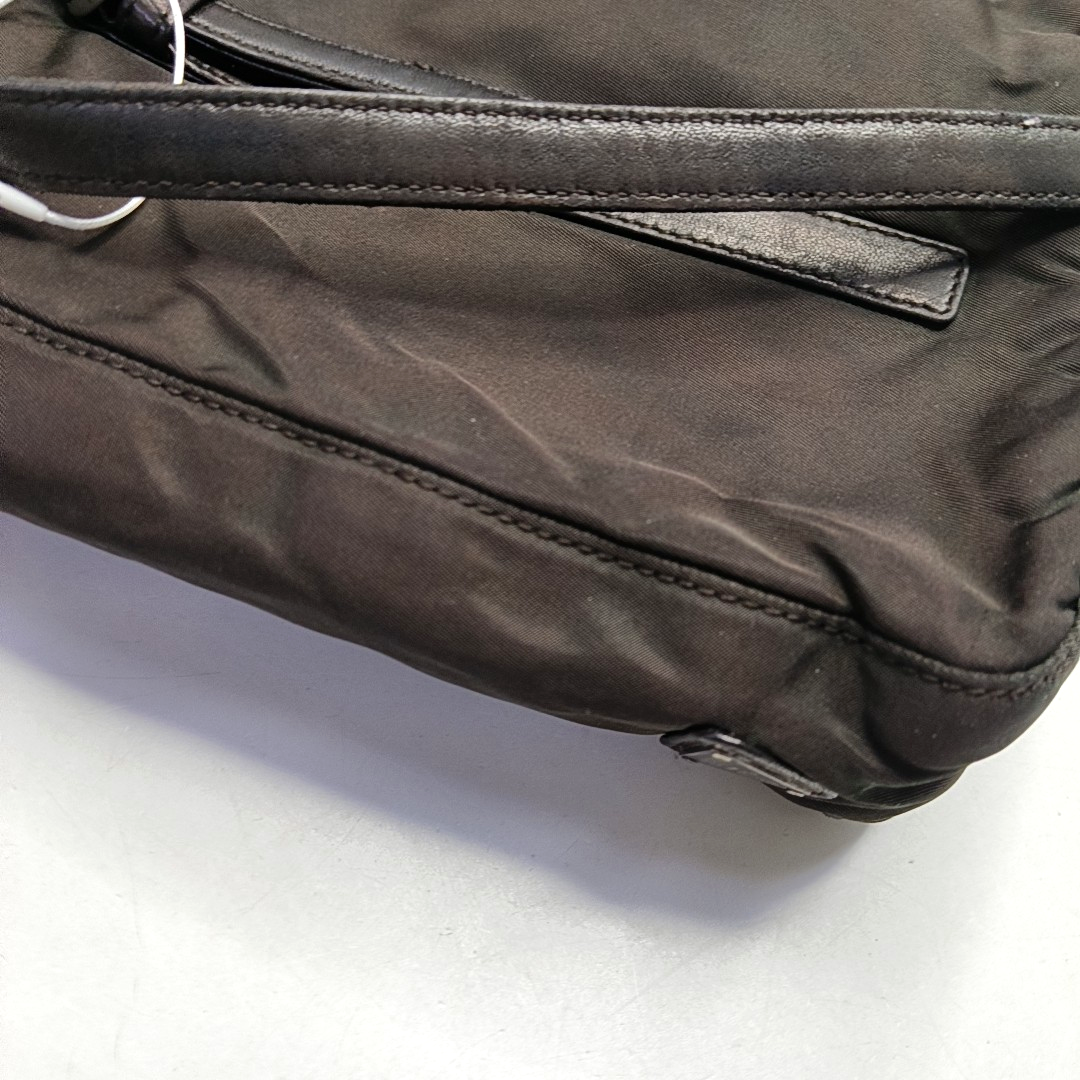 PRADA Tote bag Black Nylon Single Shoulder Bag Handbag Silver Hardware-(SKU)-945954813