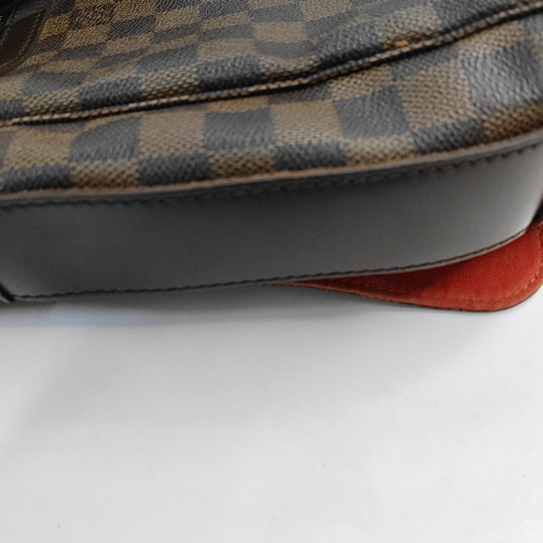 LOUIS VUITTON BASTILLE Brown Coated Canvas Checkered Single Shoulder Bag Crossbody Golden hardware-(SKU)-954553380