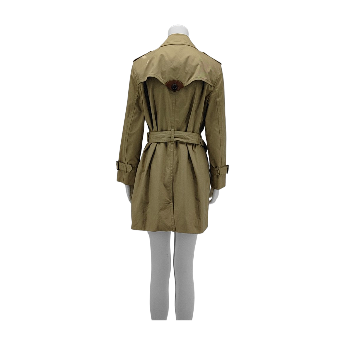 COACH Lcode Autumn Winter Khaki Cotton Women's Mid-length Trench Coat-(SKU)-944892536