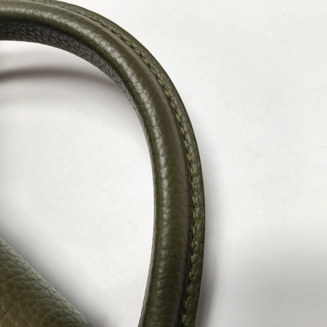 LOUIS VUITTON CAPUCINES BB Dark Green Calfskin Shoulder Bag Tote Crossbody Bag with Detachable Strap-(SKU)-971490700