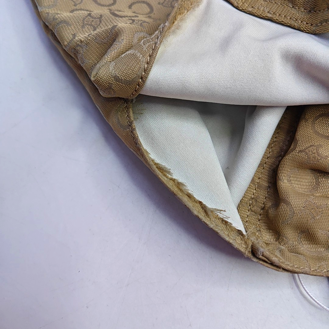 CELINE Khaki Canvas Floral Handbag-(SKU)-957579064