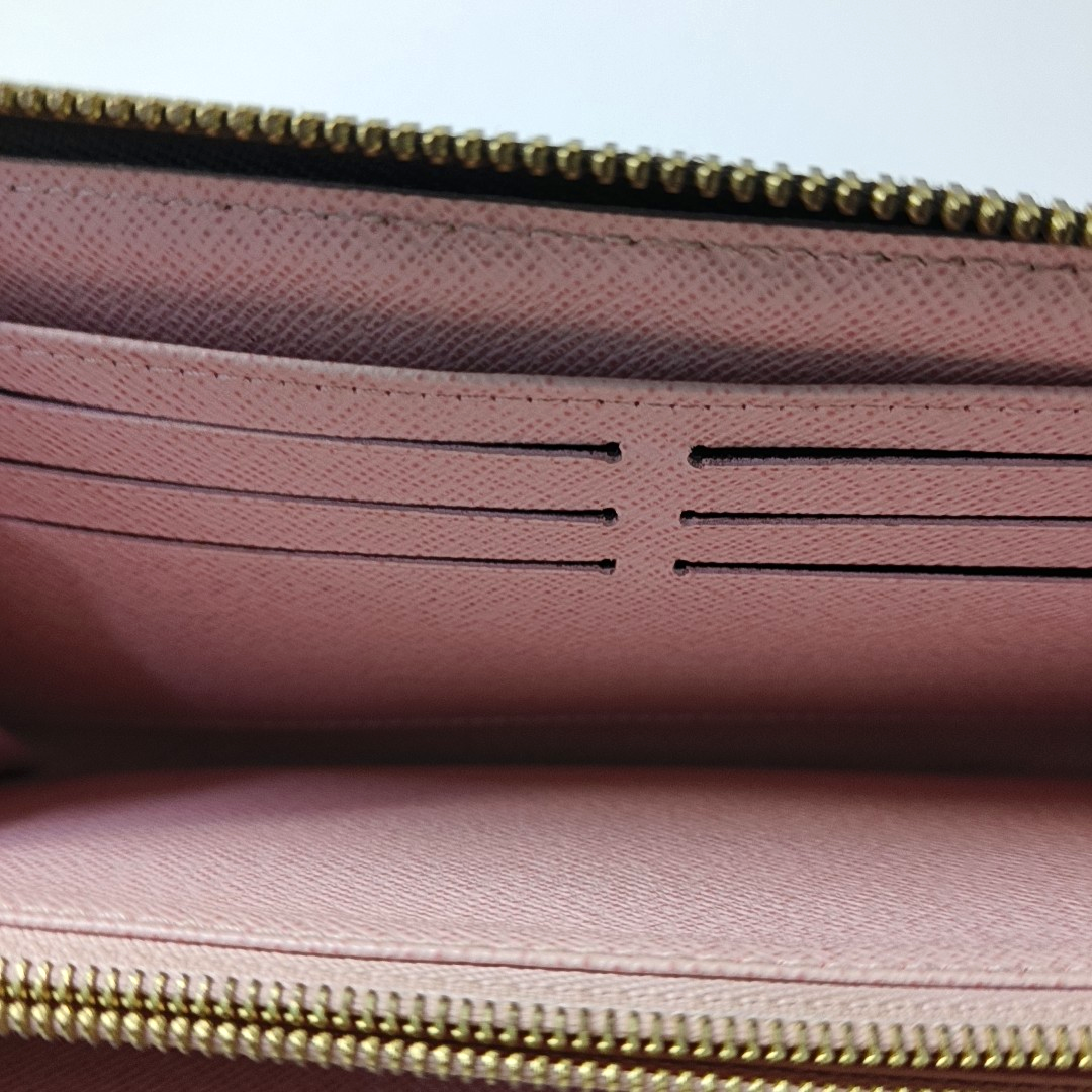 LOUIS VUITTON Brown coated canvas vintage wallet Golden hardware-(SKU)-957348588
