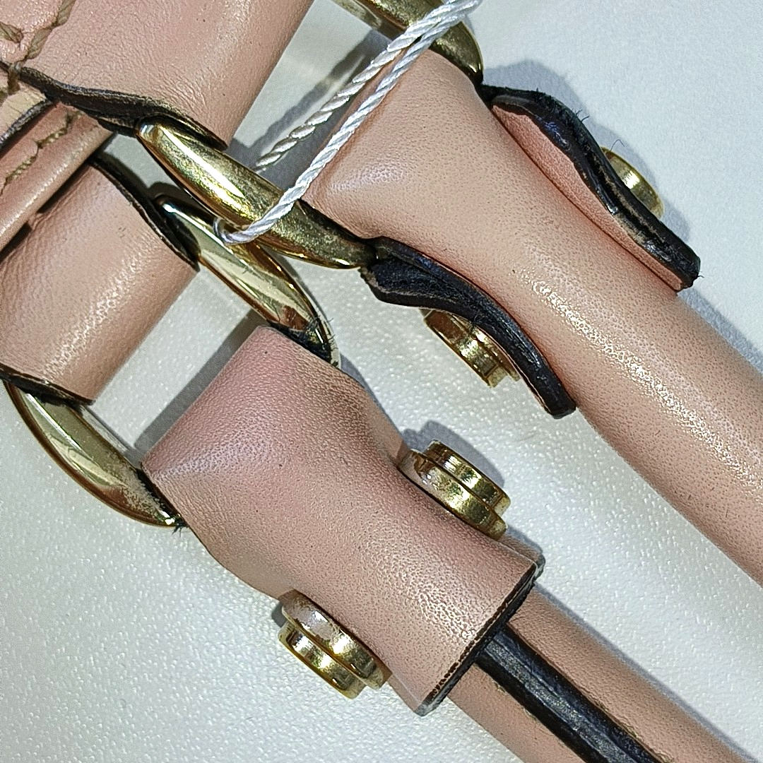 GUCCI D Gold Nude Pink Calfskin Monogrammed Tote Bag Single Shoulder Bag Golden hardware-(SKU)-13640994