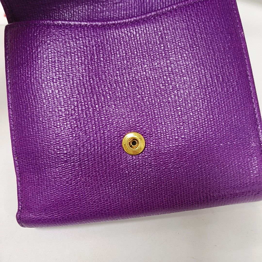 YSL CHYC Y LIGNE Super mini Purple Leather Embellished Clutch Golden hardware-(SKU)-929803684