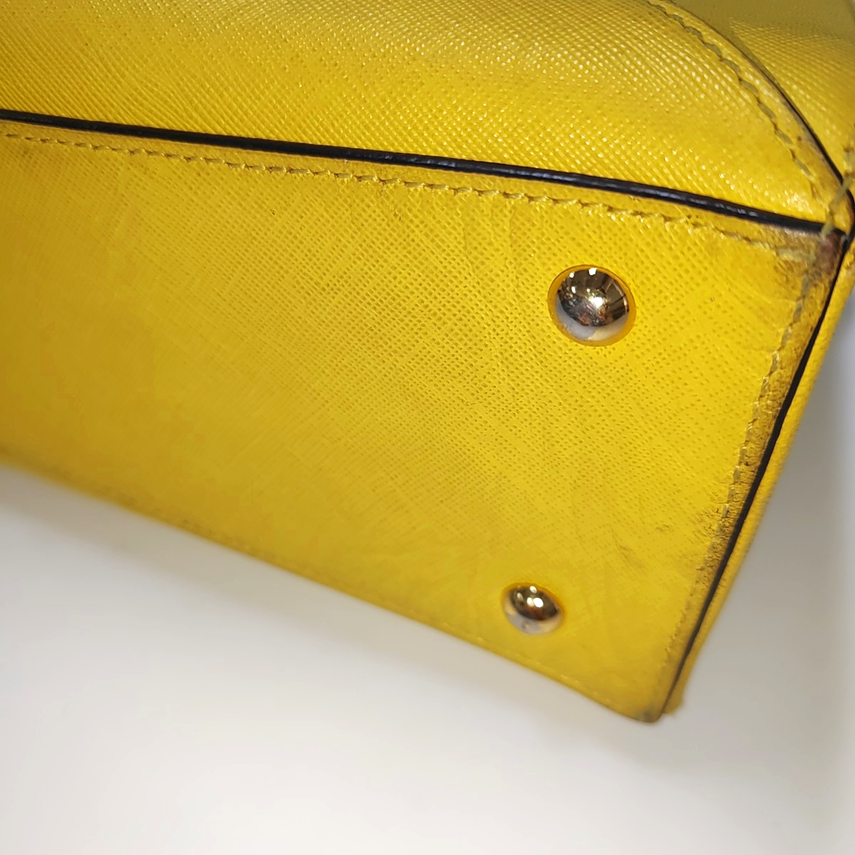 MCM NUOVO Yellow Leather Sling Shoulder Bag Golden hardware Removable shoulder strap-(SKU)-940313912