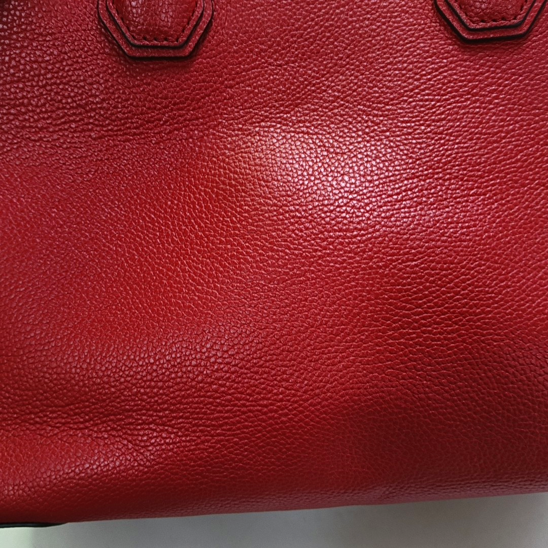 MICHAEL KORS Mercer Large size Red Leather Shoulder Bag Crossbody Tote Bag Golden hardware Removable shoulder strap-(SKU)-951587564