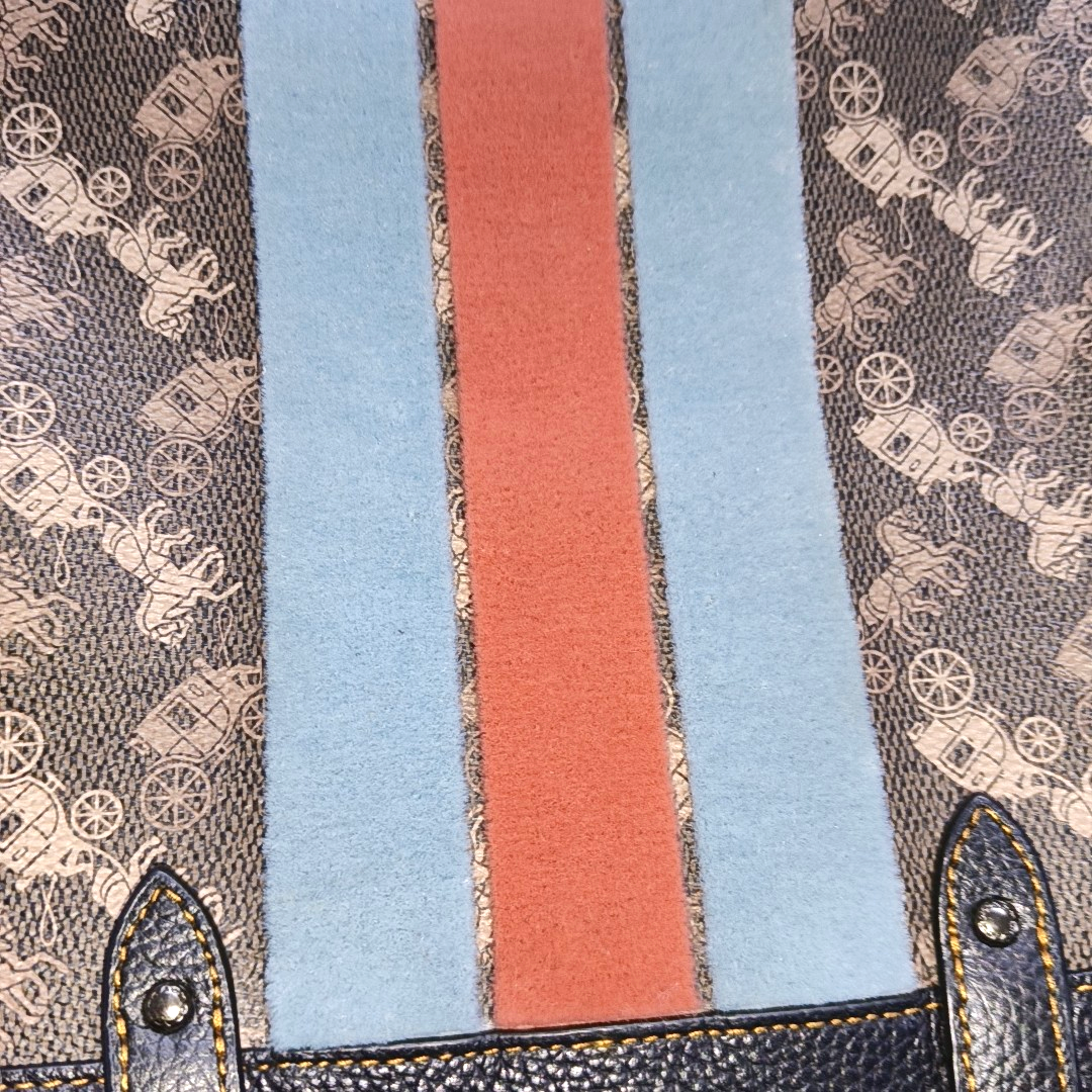 COACH FIELD Brown Coated Canvas Printed Carriage Single Shoulder Bag Crossbody Handbag Black hardware Pouch detachable shoulder strap-(SKU)-14243467