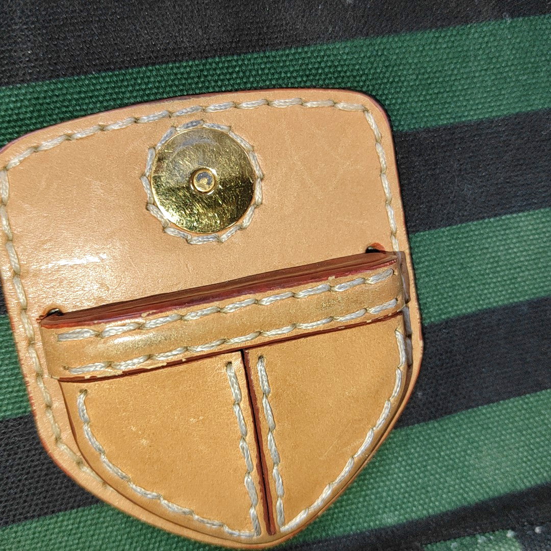 PRADA Green Canvas Stud Quilted Single Shoulder Bag Crossbody Golden hardware Removable shoulder strap-(SKU)-14183352