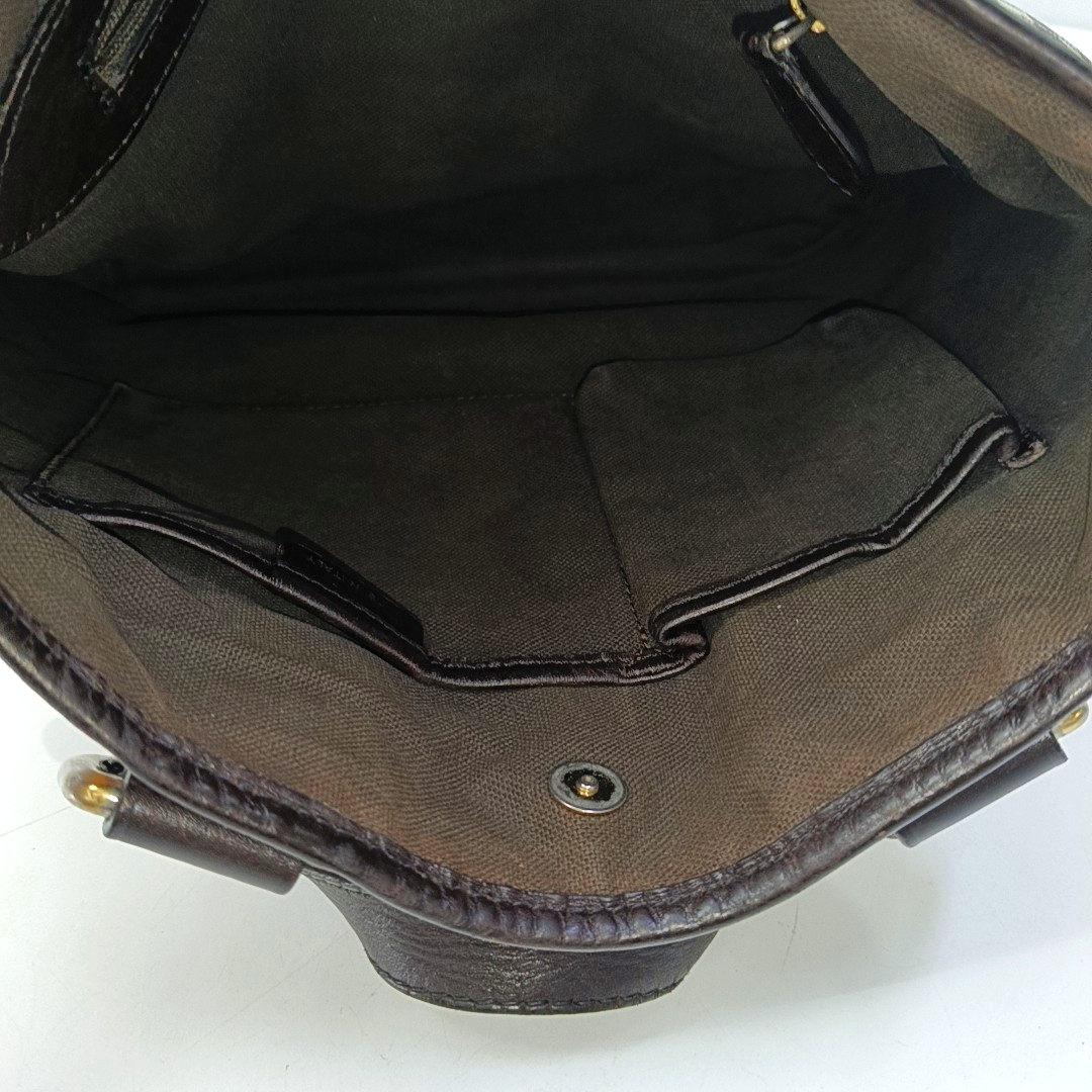 BURBERRY Tote bag Brown Coated Canvas Tote Bag Golden hardware-(SKU)-959310440
