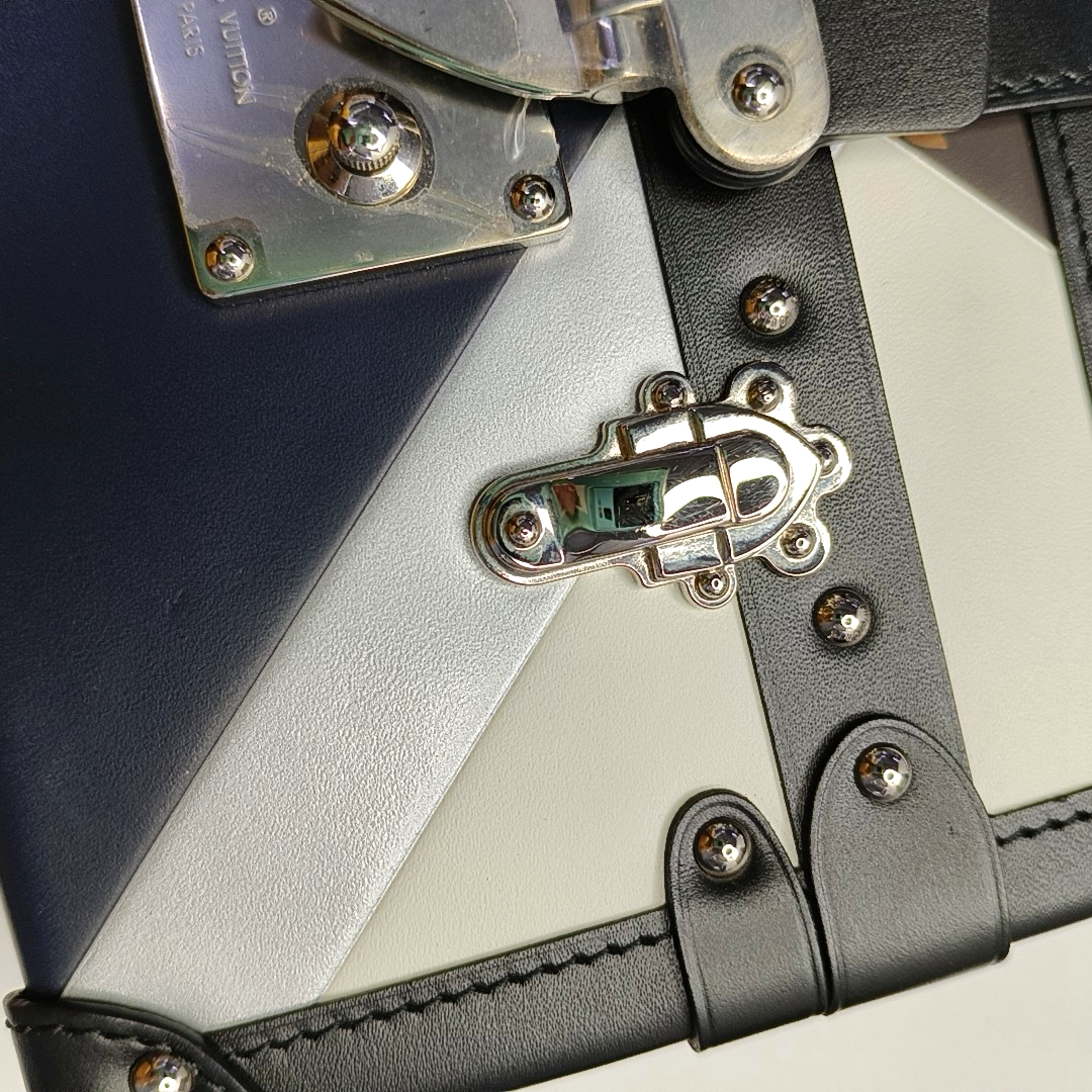 LOUIS VUITTON PETITE MALLE Multicolor Leather Monogram Crossbody Bag Single Shoulder Bag with Silver Hardware Removable Strap-(SKU)-952551209