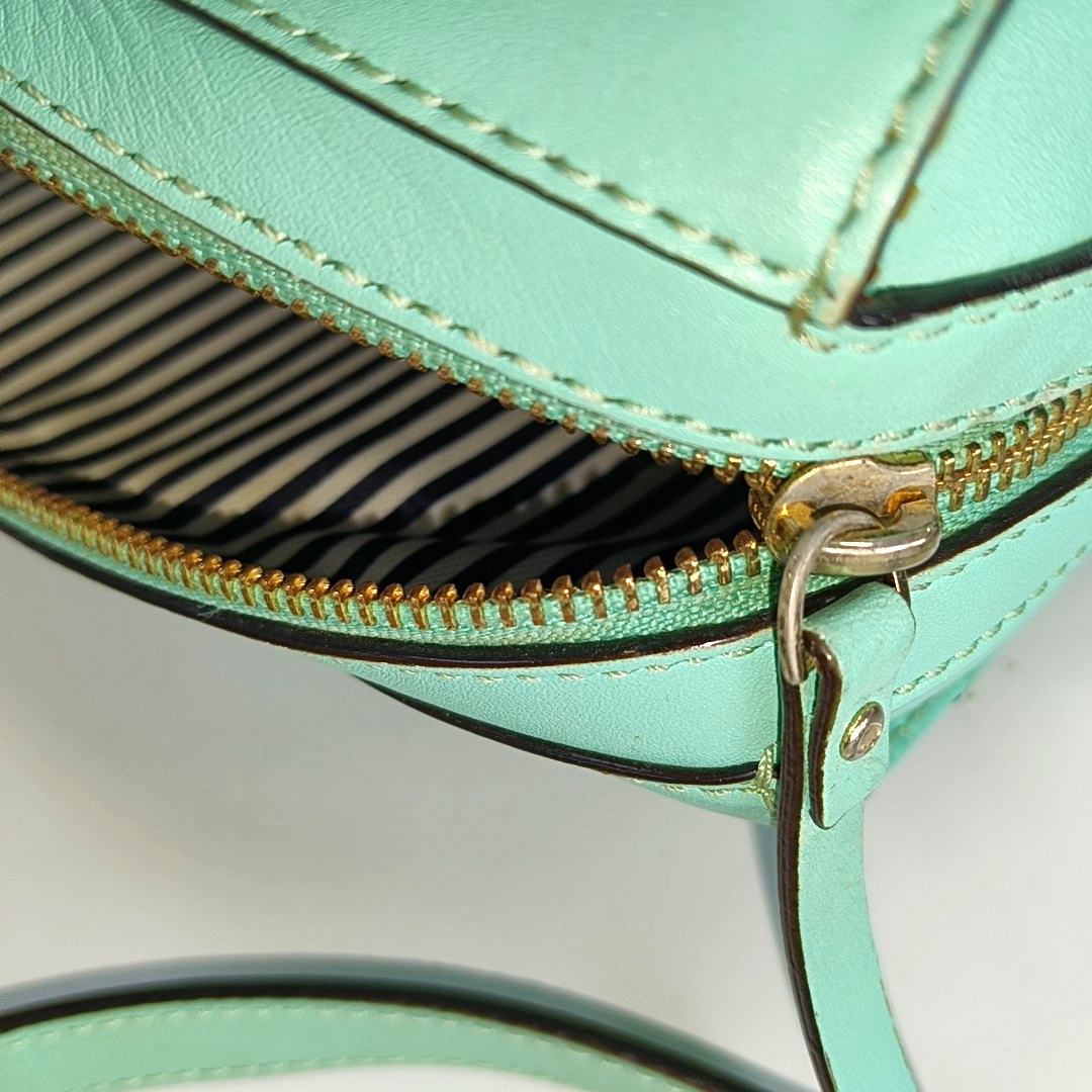 Kate Spade Green leather single shoulder bag handbag crossbody bag Golden hardware Removable shoulder strap-(SKU)-14289698