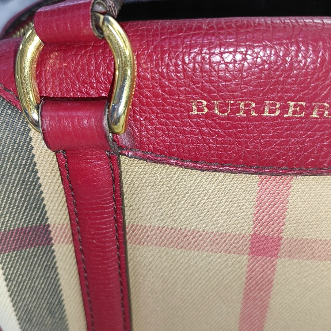 BURBERRY Alchester Brown Canvas Single Shoulder Bag Crossbody Bag Tote Bag Golden hardware Removable shoulder strap-(SKU)-929659819