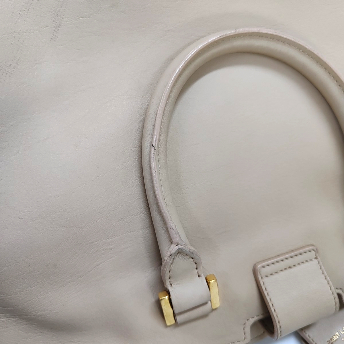 YSL CHYC Y LIGNE Small size Beige Cowhide Crossbody Bag Single Shoulder Bag Handbag Golden hardware Removable shoulder strap-(SKU)-958923835