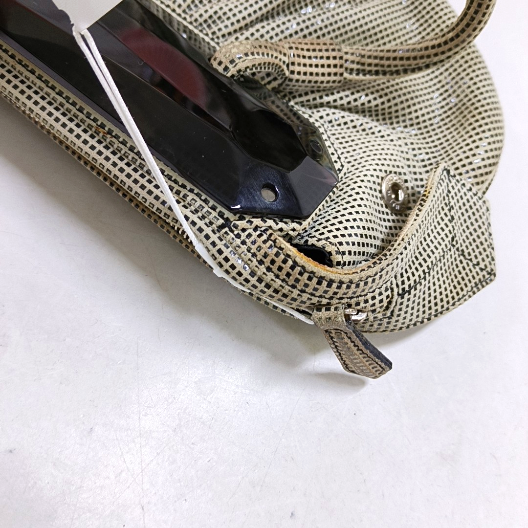 FENDI Gray Suede Handbag Silver Hardware-(SKU)-950362513