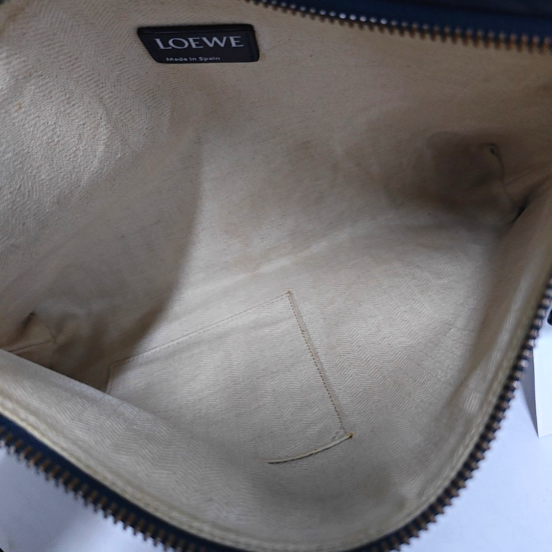 LOEWE Blue Leather Handbag Silver Hardware-(SKU)-948070962