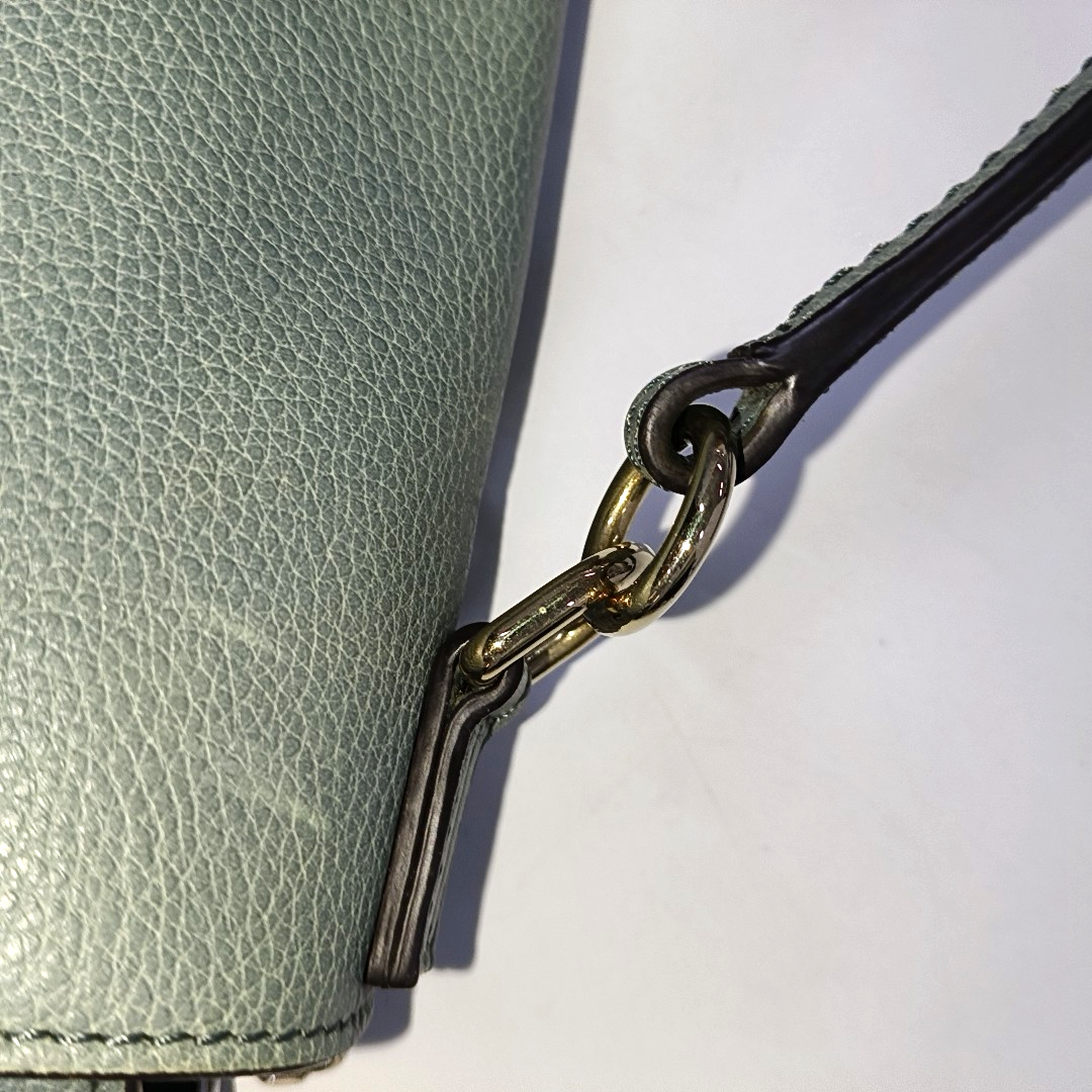 Chloé Faye Medium size Green Cowhide Leather Shoulder Bag Tote Golden hardware Removable shoulder strap-(SKU)-941110973