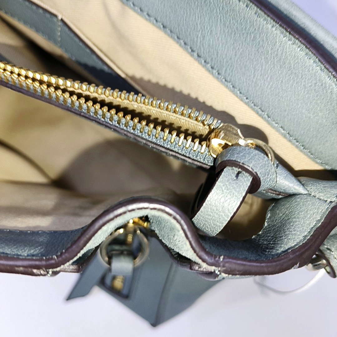 Chloé Faye Medium size Green Cowhide Leather Shoulder Bag Tote Golden hardware Removable shoulder strap-(SKU)-941110973