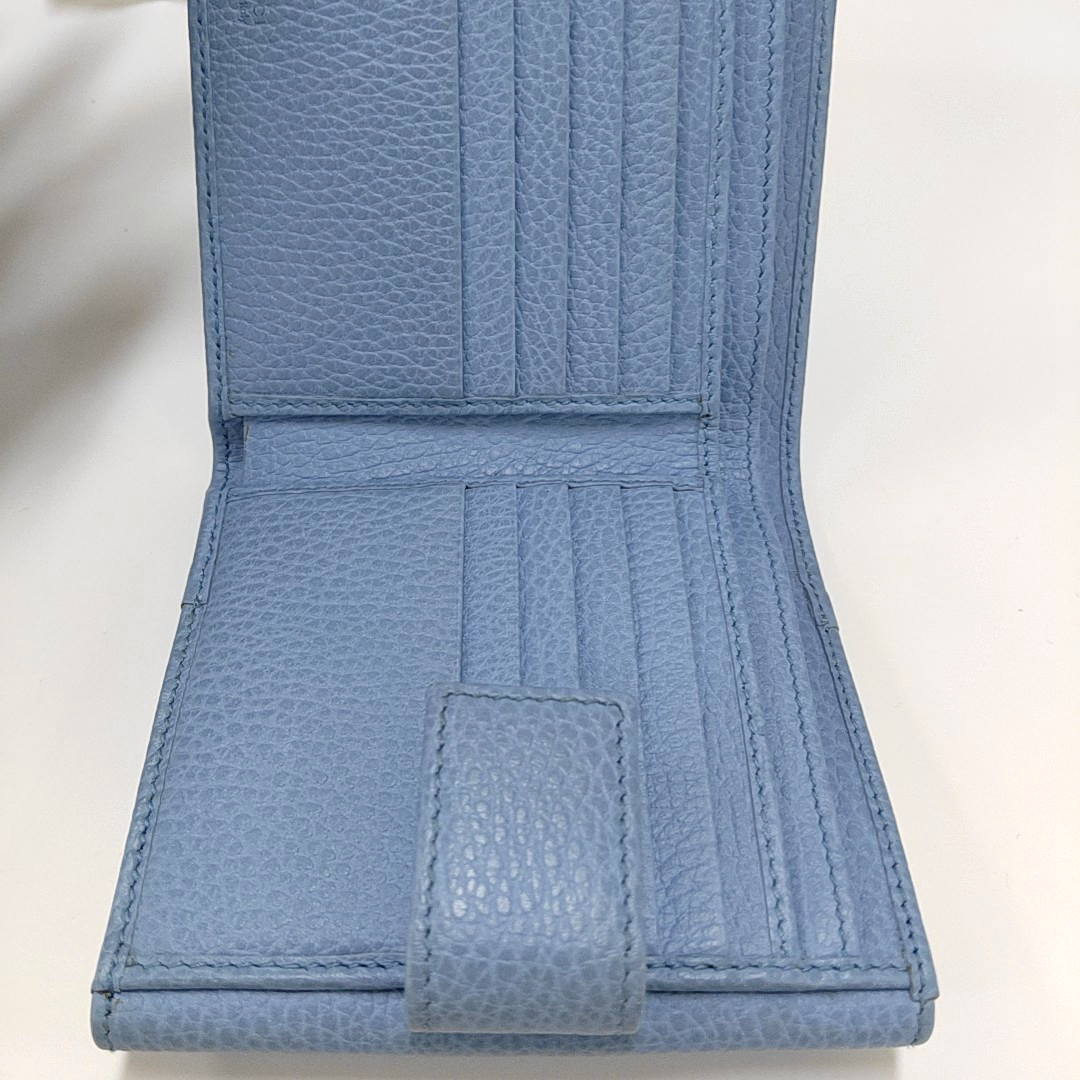 GUCCI Blue Leather Wallet-(SKU)-955765388