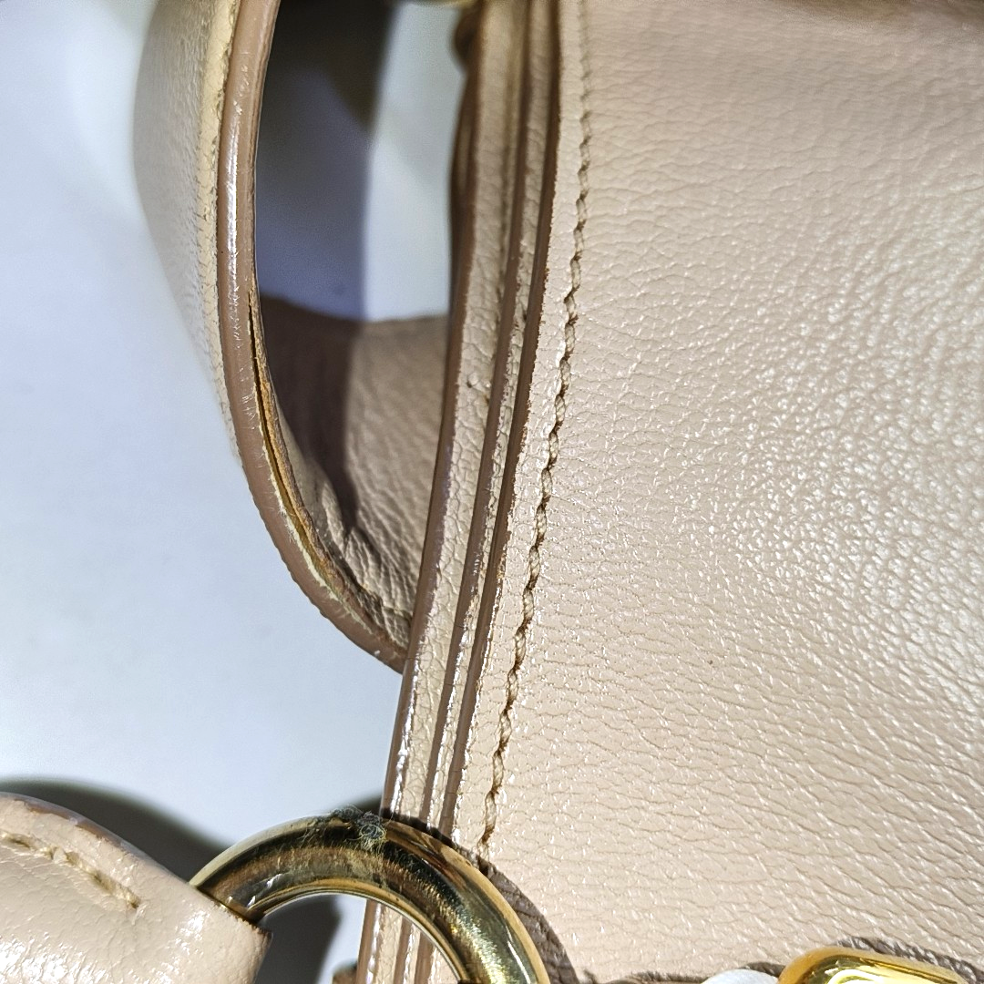 Miu Miu Tote bag Nude Pink Leather Single Shoulder Bag Tote Bag Golden hardware Removable shoulder strap-(SKU)-951760911