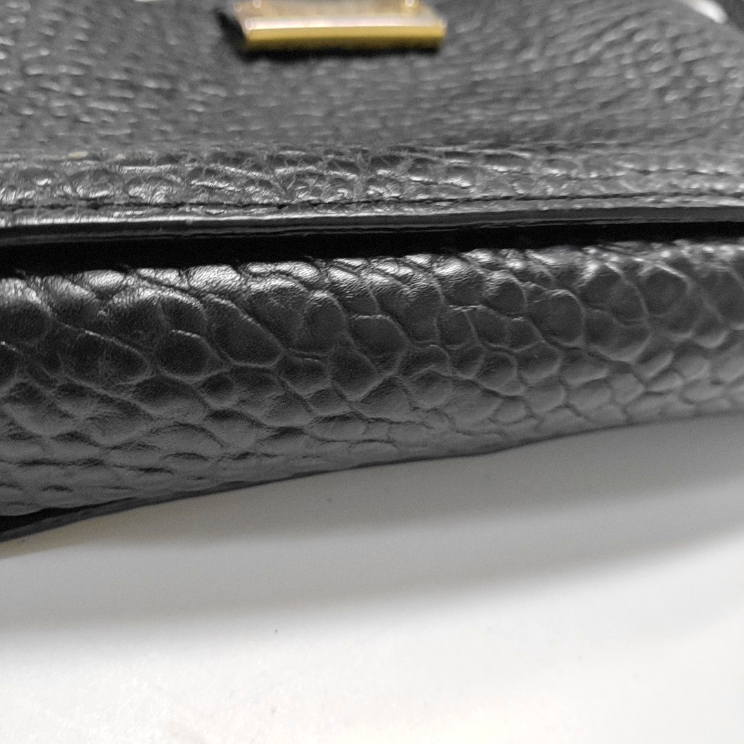 BURBERRY Harrogate Black Cowhide Single Shoulder Bag Crossbody Bag Golden hardware-(SKU)-933835304