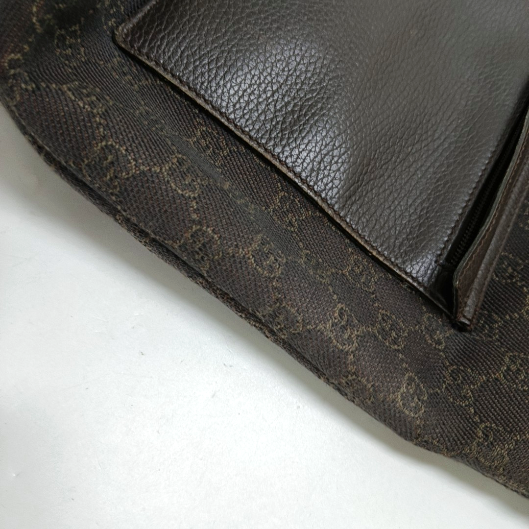GUCCI Tote bag Brown Canvas Monogrammed Single Shoulder Bag Golden hardware-(SKU)-958908868