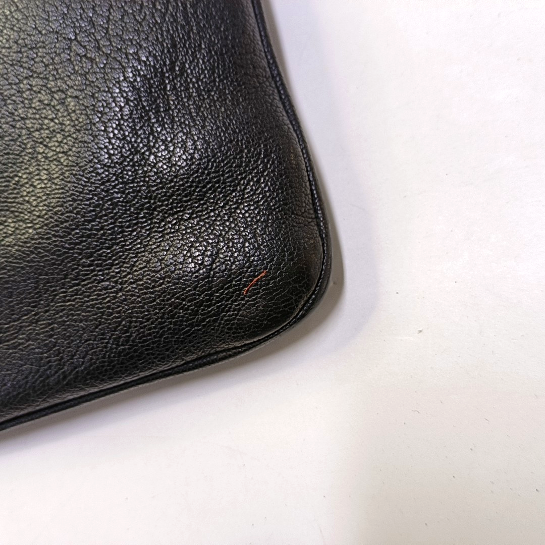 LOEWE Black Leather Crossbody Bag Single Shoulder Bag Golden hardware-(SKU)-950255613