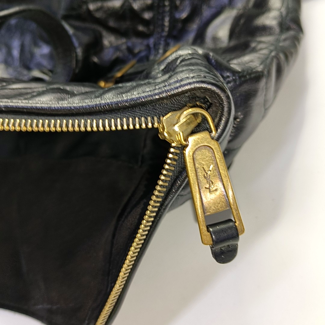 YSL DOWNTOWN CABASBlack牛皮铆钉,鳄鱼纹Handheld包-(SKU)-956018477