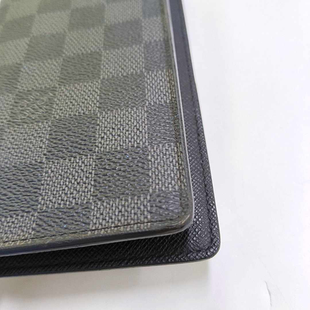 LOUIS VUITTON ALEXANDRE Gray Coated Canvas Chessboard Plaid Wallet-(SKU)-958578109
