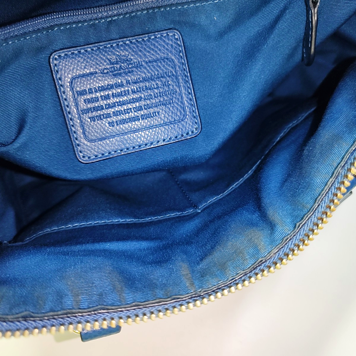 COACH BENNETT Large size Blue cowhide crossbody, handbag, shoulder bag Silver Hardware Removable shoulder strap-(SKU)-935672558