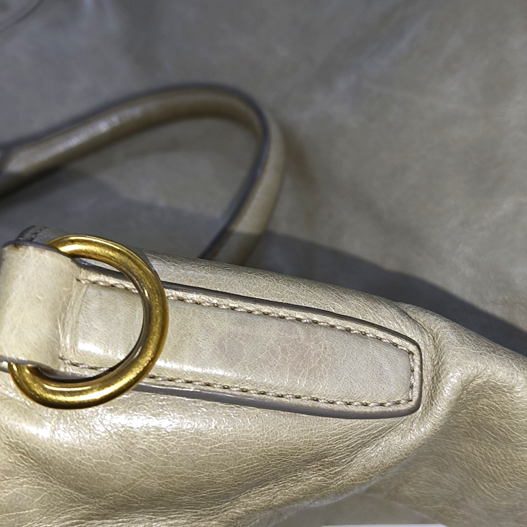 PRADA Green Cowhide Handbag Shoulder Bag Golden hardware-(SKU)-13786138