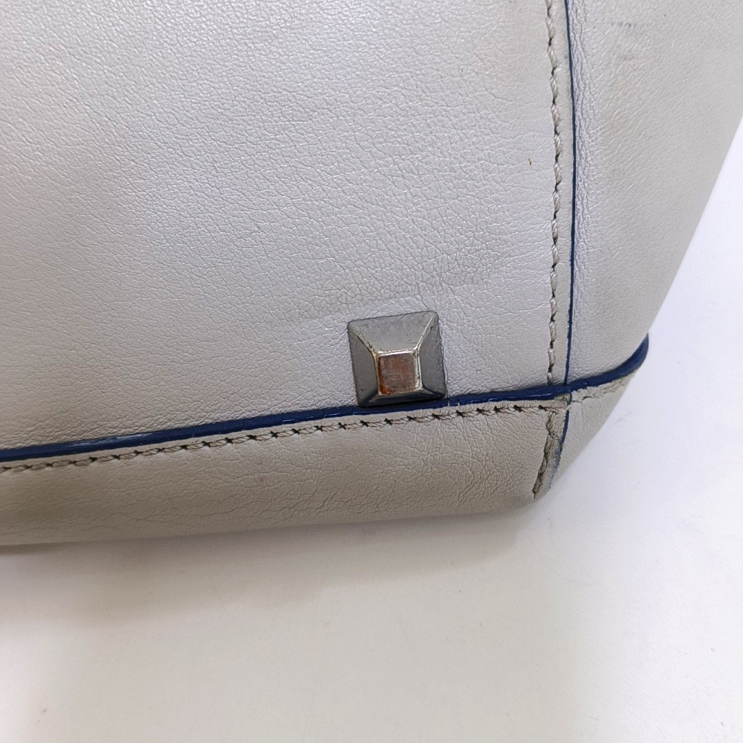 MCM ELLA Light Blue Leather Single Shoulder Bag Silver Hardware Removable shoulder strap-(SKU)-934712148