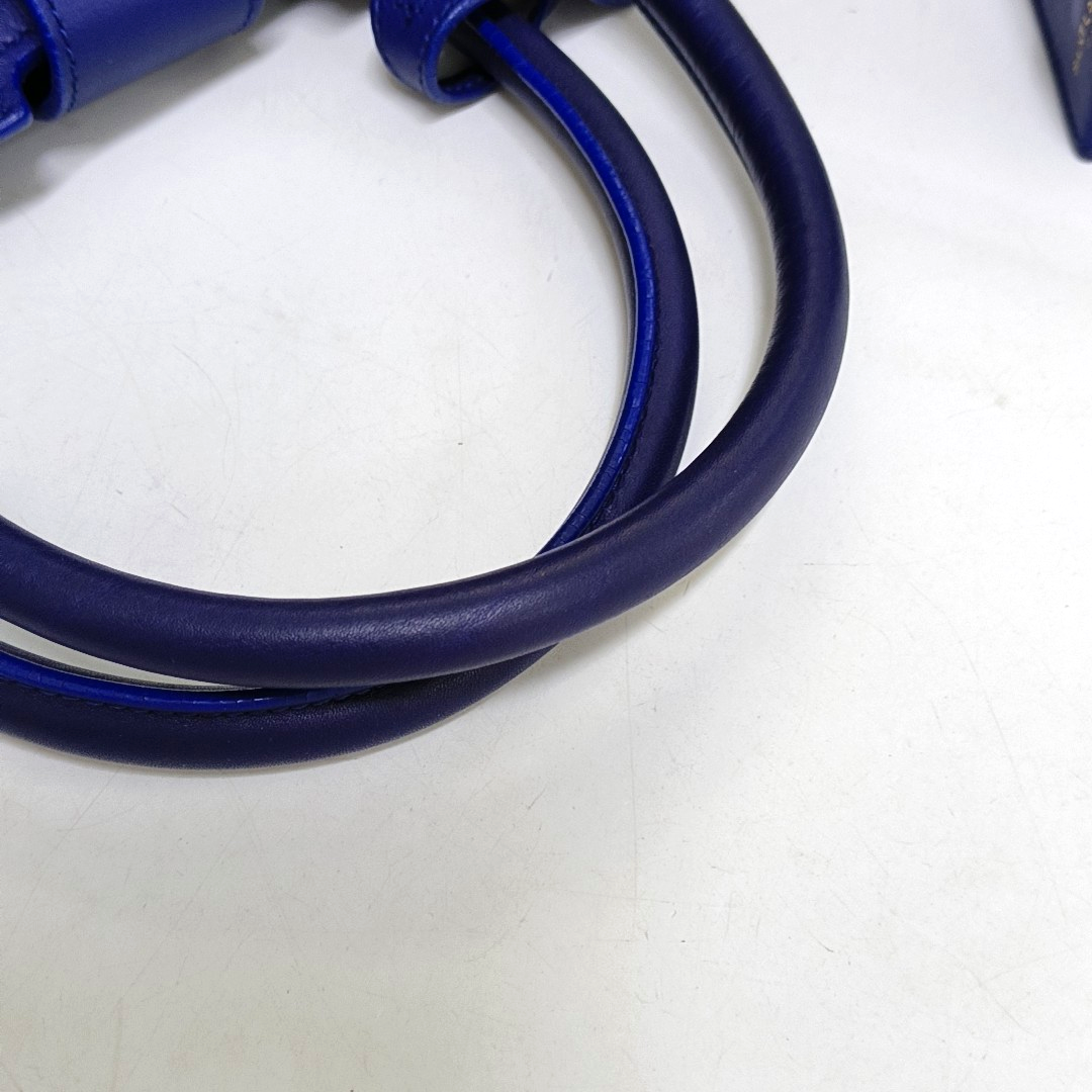 YSL CHYC Y LIGNE Medium size Dark Blue Leather Handbag Golden hardware-(SKU)-955766703