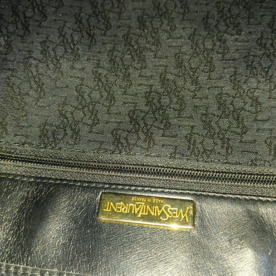 YSL Tote bag Grey Special Material Handbag Shoulder Bag Golden hardware-(SKU)-948249422