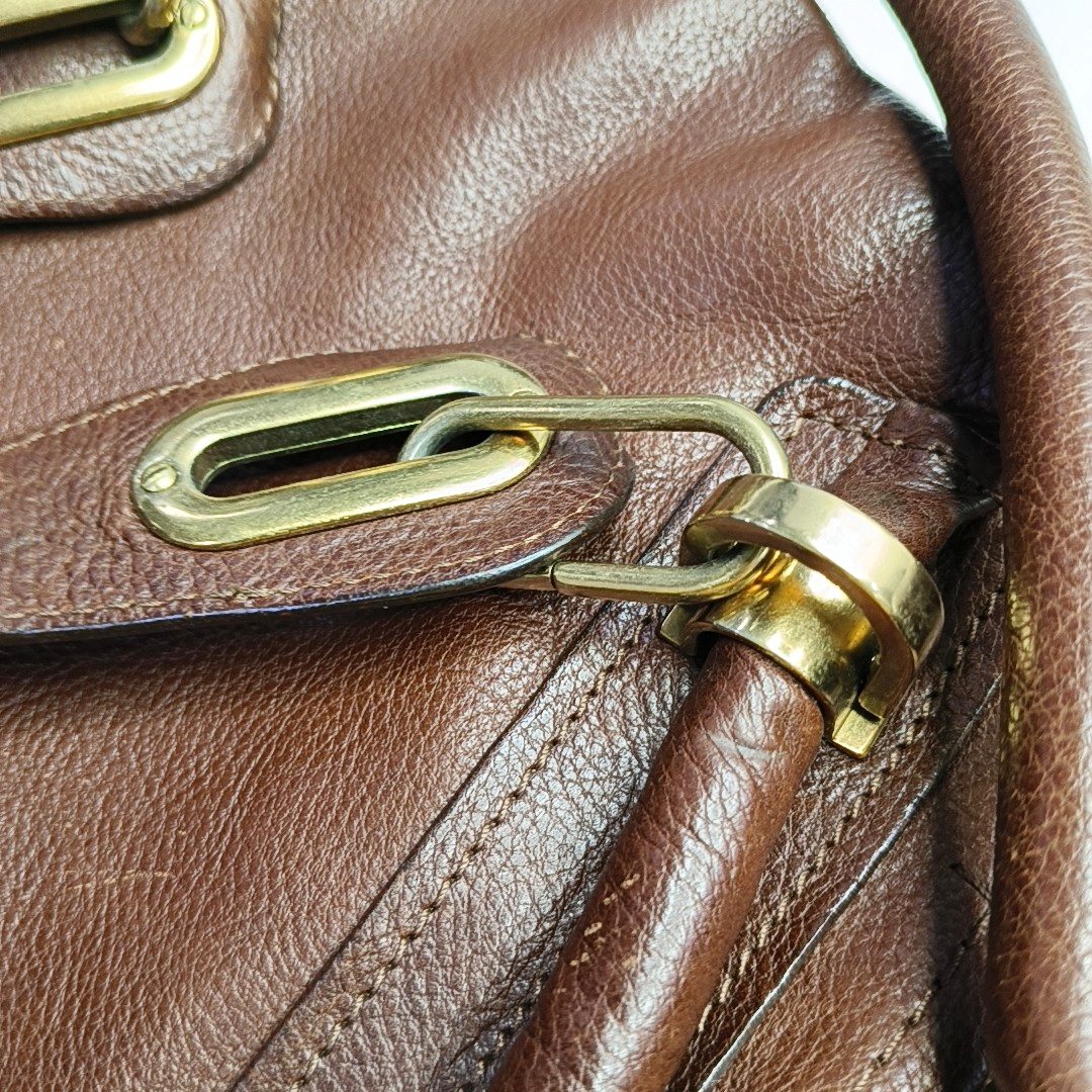 Chloé Paraty Medium size Brown cowhide crossbody bag shoulder bag tote bag Golden hardware Removable shoulder strap-(SKU)-960236363
