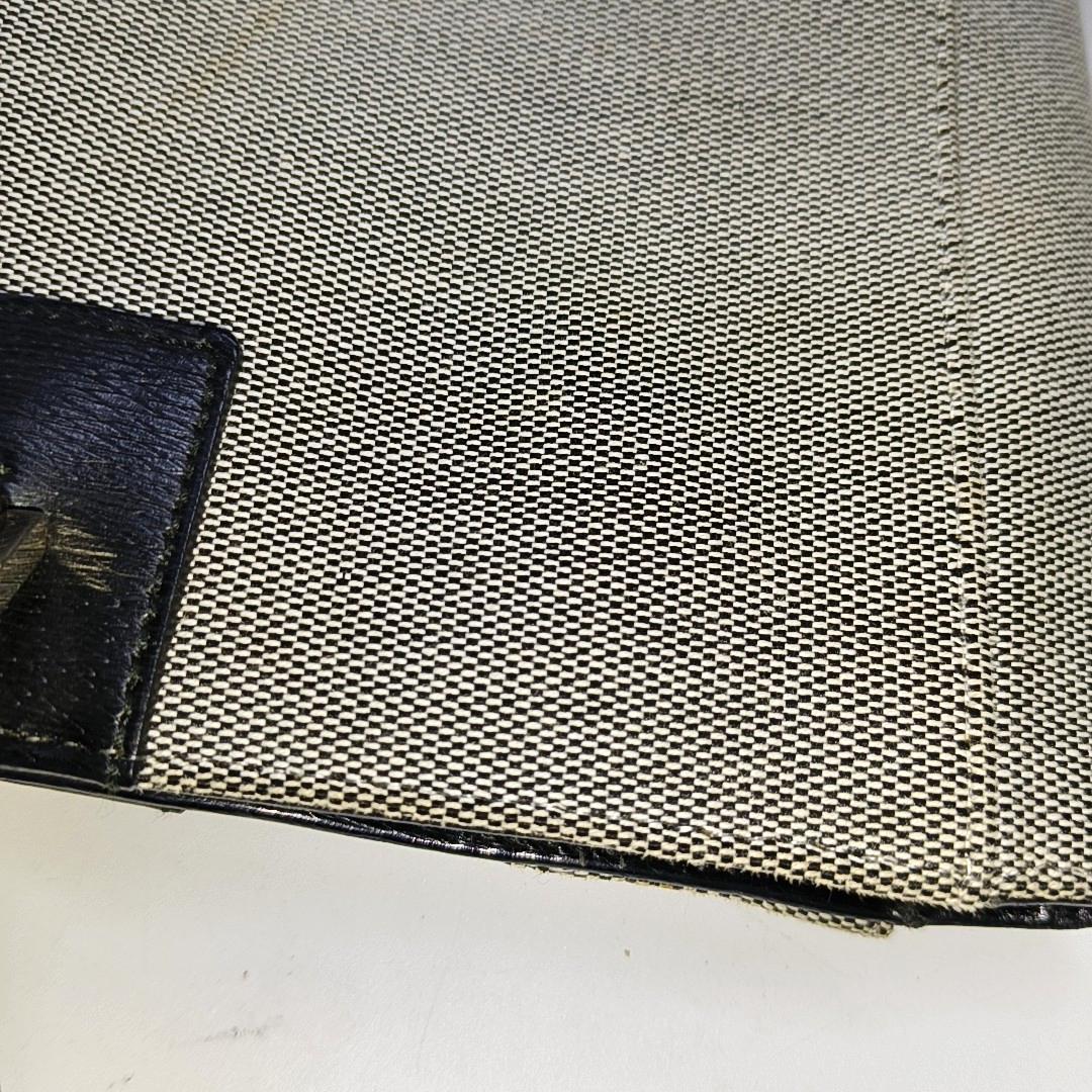 GUCCI Tote bag Gray Fabric Single Shoulder Bag Handbag Silver Hardware-(SKU)-14339231