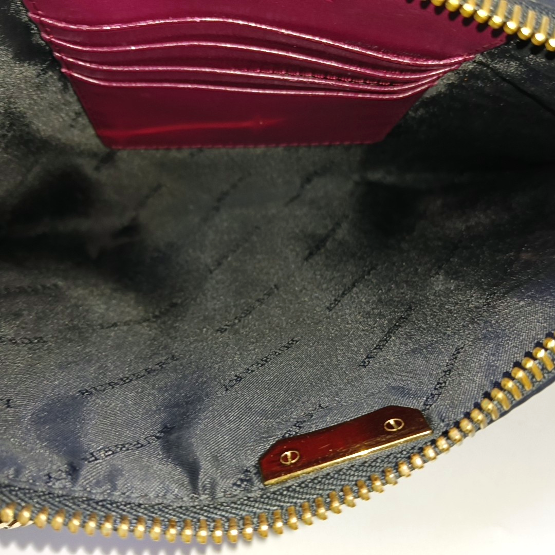 BURBERRY Mildenhall Purple Leather Shoulder and Crossbody Bag Golden hardware Removable shoulder strap-(SKU)-958378180