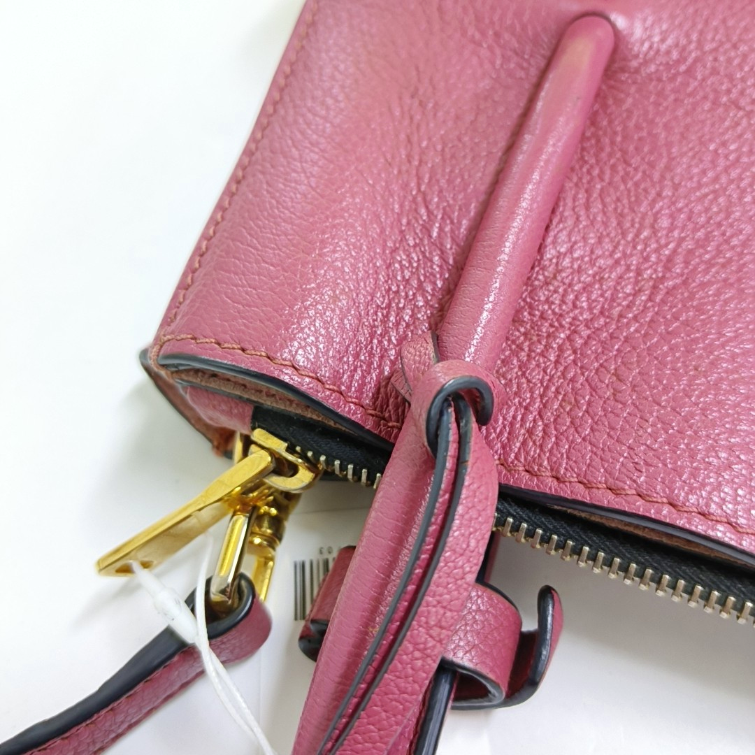 Miu Miu Pink Cowhide Single Shoulder Bag Golden hardware Removable shoulder strap-(SKU)-947216703