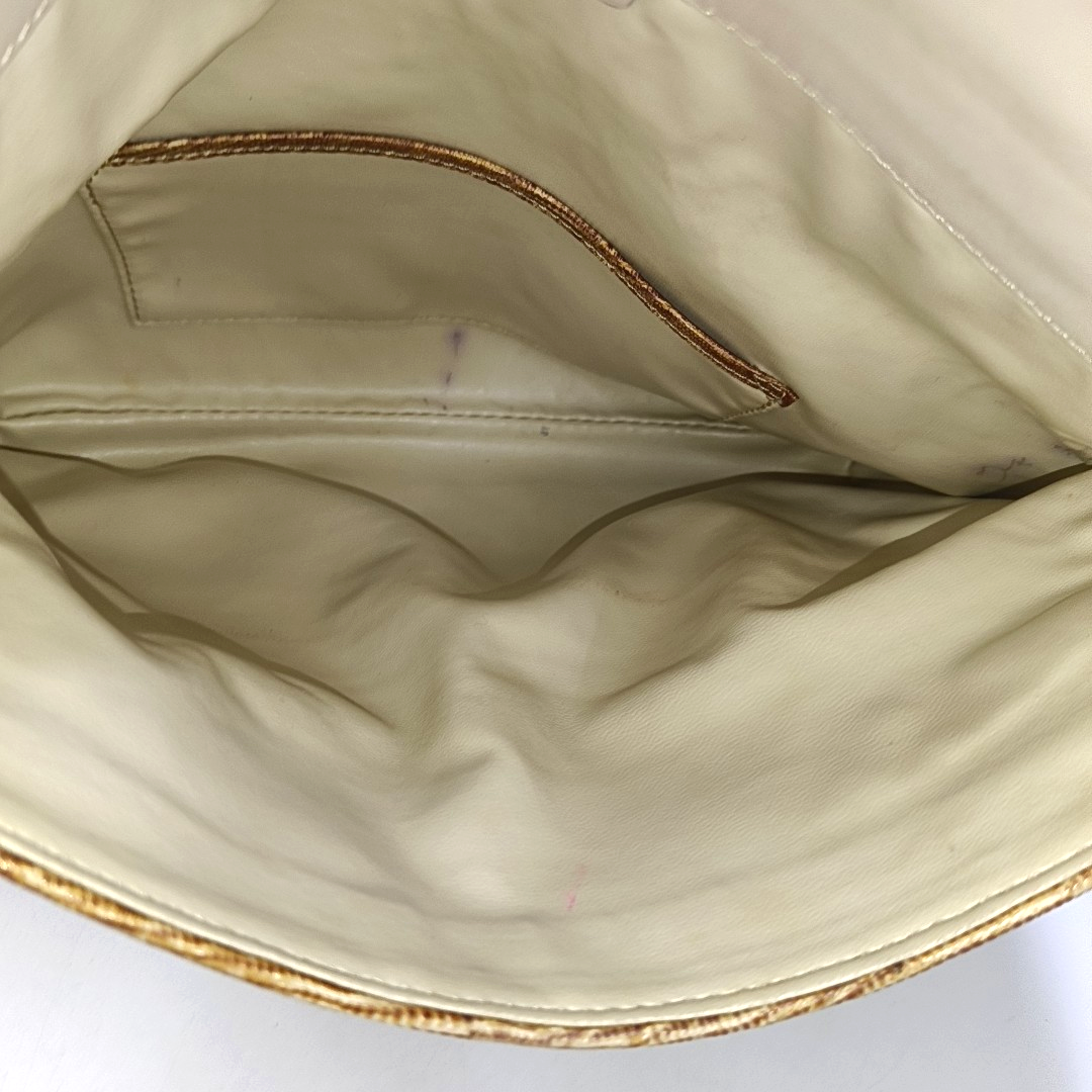 CELINE MACADAM CLUTCHES Khaki Cowhide Handbag Golden hardware-(SKU)-953216913