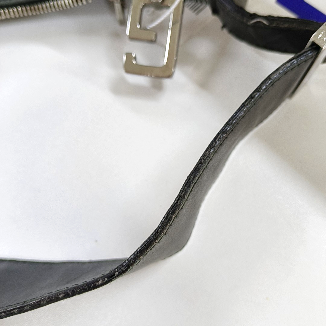 GUCCI Black Fabric Single Shoulder Bag Silver Hardware-(SKU)-13013526
