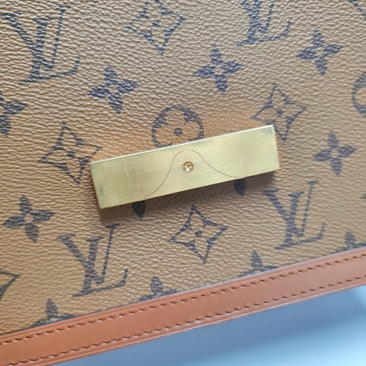 LOUIS VUITTON DAUPHINE Medium Brown Coated Canvas Monogram Dauphine Single Shoulder Bag with Detachable Strap-(SKU)-971156008