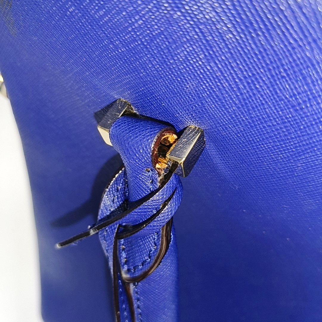 Kate Spade Blue Leather Single Shoulder Bag Crossbody Bag Tote Bag Golden hardware Removable shoulder strap-(SKU)-951856762