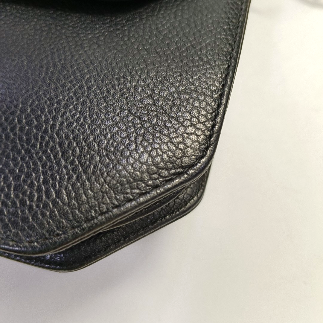 DIOR Saddle Black Leather Quilted Single Shoulder Bag Golden hardware-(SKU)-945665651