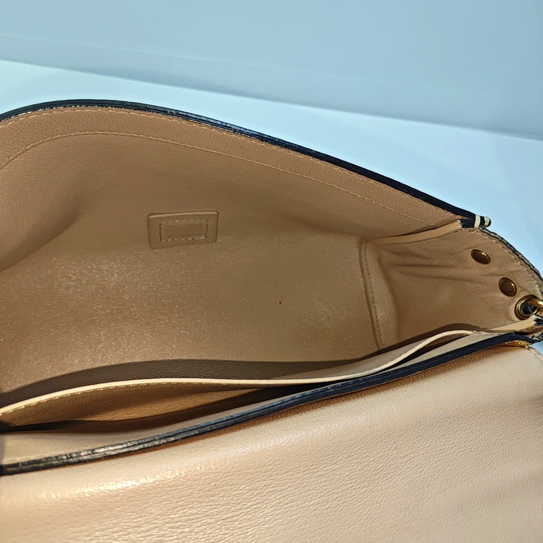 Chloé Elle Golden Leather Shoulder Bag, Crossbody Bag Golden hardware Removable shoulder strap-(SKU)-936942070